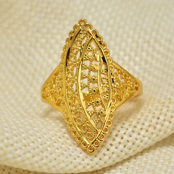 Dubajus Etiopija 5Style žiedai Aukso Spalvos Žiedas Moterims/Mergina Arabų Žiedas Vario Papuošalai Artimųjų Rytų Izraelis/Iraq/Omanas/Dovana