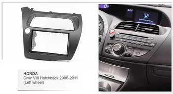 Dvigubo Din fascia Honda Civic 2006-2011 Radijo DVD Stereo Pultas Brūkšnys Montavimas, Montavimas, Apdailos Rinkinys Veido Facia
