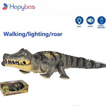 Elektros žaislas didelio dydžio pėsčiomis krokodilas robotas Su Šviesos, Garso imitavimo modelį Veiksmų Skaičius, vaikų žaislai