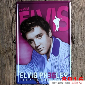Elvis Presley ! 20*30cm Garažas Derliaus Alavo Ženklai Retro Metalo Pasirašyti Sienų Dekoras