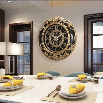 Europos stiliaus sieninis laikrodis American retro silent laikrodis mados kūrybos laikrodis modernus minimalistinio sienos laikrodį kvarcinis laikrodis