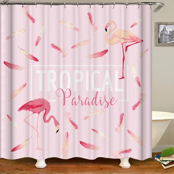 Flamingo Dušo Užuolaidos Vonios Užuolaidų Derliaus Vandeniui Vonia, Dušo Užuolaidos Vonios Užuolaidų cortinas de ba o de tela