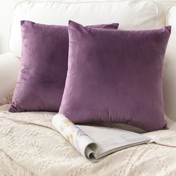 Fuksija Aksomo Pagalvės užvalkalą cojines decorativos para sofa Šviesiai violetinės spalvos pagalvėlė padengti Ne Balling-iki Juosmens Pagalvę Be Įdaro
