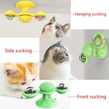 Funny Cat Pakutenti Žaislas Augintiniui Sūkurinės Vėjo Malūno Ratas, Kamuolys Žaisti Žaidimą Žaislai Kačiukas Interaktyvi Dėlionė Mokymo Dantį Prekių C42