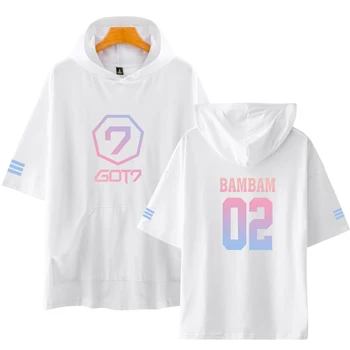 GOT7 BAMBAM 02 Hoodies T-shirt Menber Cool Marškinėliai Kpop Vasaros/Rudens Hip-Hop Kolegija Stiliaus Drabužius, Plius Dydis XXS-4XL