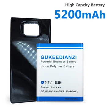GUKEEDIANZI EB-F12GBU Pratęstas 5200mAh Baterija + galines Duris Padengti Atveju, Samsung GALAXY S2 SII I9100 Batery EB F12GBU