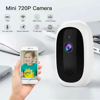 HD 720P wifi P2P wif IP Kamera, Wireless Mini Stebėjimo Kamera, VAIZDO Kūdikio stebėjimo IR infraraudonųjų spindulių Naktinio Matymo Kamera home security