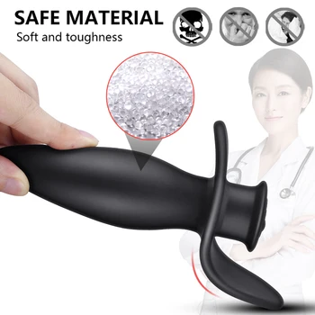 HWOK Minkšto Silikono Vyrų Analinis Butt Plug Prostatos Massager Sekso žaisliukai Vyrams USB Įkrovimo Gėjų Produktus G Spot Vibratorius