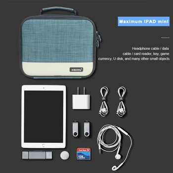 IKSNAIL Universalus Išorinį Kietąjį Diską Atveju iPad Mini Kabelių Organizatorius Skaitmeninės Elektronikos Priedai Krepšys 