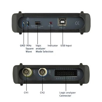 ISDS205C versijos MDSO-LA PC USB Analog Virtualus oscilloscope 16 Kanalų Loginis Analizatorius Pralaidumo 20M Grandinių analizė