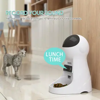 Iseebiz 3L Automatinė Katė Finansuojančiojo Šunų Maisto Indelio su Kamera, palaiko Balso Įrašų ,Programų Kontrolė 8 Kartus Vieną Dieną Naminių Reikmenys