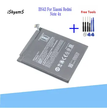 ISkyams 1x 4100mAh / 15.8 Wh BN43 / BN 43 Bateriją Bateria Batterij Už Xiaomi Redmi Pastaba 4X 4 X + Remonto Įrankių Rinkinys