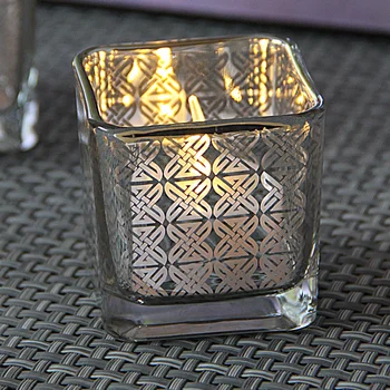 Išgalvotas Apkalos Kvadratinių Stiklo Žvakidė Romantiška Vakarienė Žvakių šviesoje Baras Vakarų Restoranas Namuose festivalis Apdailos Siųsti žvakės