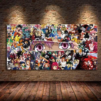 Japonų Anime Naruto, One Piece Aliejus, Drobė Paveikslų Animacinių filmų 