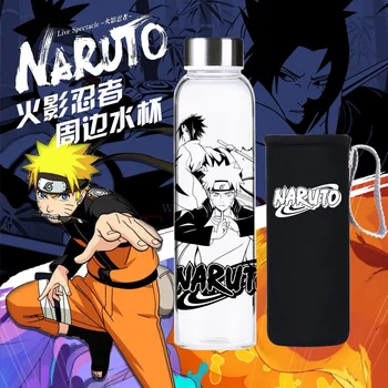 Japonų Anime Naruto Stiklo Taurės Sasuke Animacinių Filmų Pav Vandens Butelis Anime Aplink