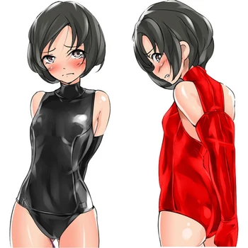 Juoda Raudona Anime Tarnaitė Aukštos Sumažinti Bodysuit Golfo Dirbtiniais Odos Vienas Gabalas Nelaisvėje Catsuit Seksualus Egzotinių Vaidmuo Žaisti Clubwear