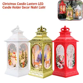 Kalėdų Candle Lantern Kalėdų LED Šviesos Žvakių Laikiklis Apdailos Naktį Šviesa Už Lango Interjero Ir Tema Šaliai Dekoro