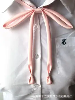 Kawaii Moterų Spalva Japonijos mokyklinę Uniformą Sailor Kostiumą, Marškinius, Priedai Jk peteliškę Vienodai Ilgai Bowtie Ryšius Studentų Necktie
