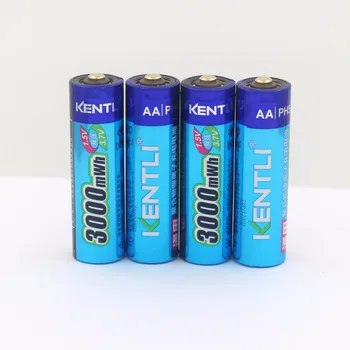 KENTLI 4pcs/daug Stabilios įtampos 3000mWh aa baterijos 1,5 V įkrovimo baterija polimero ličio li-ion baterija