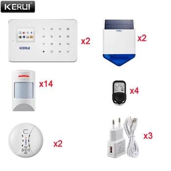KERUI G18 Belaidžio ryšio GSM Namų Apsaugos Su Automatiniu Perjungikliu, Judesio Detektorius, Jutiklis APP Kontrolės Signalizacijos Sistema apsaugos nuo Įsilaužimo Signalizacijos Jutiklių Rinkinys