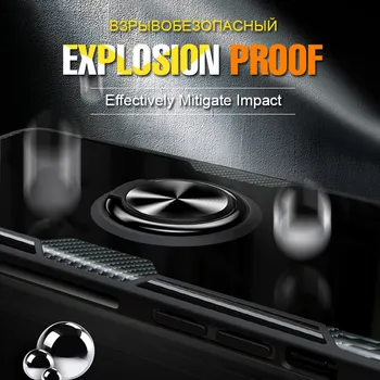 KEYSION Prabanga Slim atsparus smūgiams Metalo Magnetinių Automobilių Žiedas Atveju, Huawei 30 P20 Pro Lite Minkštas Silikoninis Dangtelis Mate 20 Pro Lite