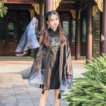 Kimonos Spausdinti Megztinis Kimono Cosplay Ilgomis Rankovėmis Apsauga Nuo Saulės, Drabužiai Moterims, Kostiumų Azija Japonijos Tradicinių Yukata Moterims