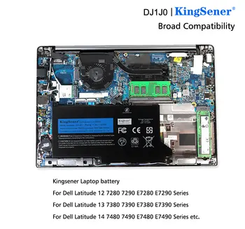 Kingsener Naujas DJ1J0 Nešiojamas Baterija DELL Latitude 12 7000 7280 7380 7480 Serijos, Tablet PC PGFX4 ONFOH DJ1JO 11.4 V 42WH