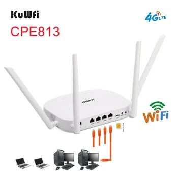 KuWFi 4G LTE, Wifi Maršrutizatorius 300Mbps 3G/4G Belaidžio MEZON Maršrutizatorius su Sim Kortelės Lizdas Palaikymo 4G LAN Su 4pcs Antenos iki 32users