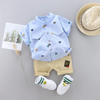 Kūdikių berniukų drabužiai rinkiniai vasaros naujagimių vatos pagaliukai+šortai 2vnt sportiniai kostiumai už bebe berniukams, kūdikių vestuvių drabužiai, vaikiška apranga