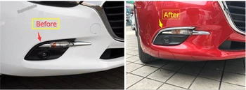 Lapetus Priekiniai Foglight Lempos Vokų Antakių Juostelės Padengti Apdaila Už Mazda 3 AXELA Sedanas Hečbekas 2017 2018 ABS Priedai Išorė