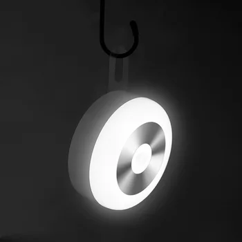 LED Judesio Jutiklis Šviesos Miegamojo, Svetainės Naktį Šviesos USB Įkrovimo Baterija (akumuliatorius Sienos Lempa Auto On/Off Belaidžio Magnetas Pakabinti Lempos