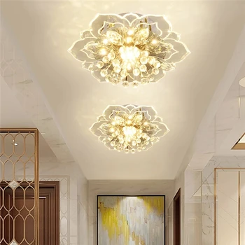 LED Kristalų Lubų Šviesos Modernus Gėlių Formos Lubų Lempa Prieškambario Kambarį Lempos Miegamojo, Virtuvės Įėjimo Koridorius Šviesos