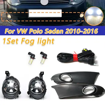 LED šviesos VW Polo Vento cl d Sedanas Sedanas 2011 m. 2012 m. 2013 m. m. m. 2016 LED Rūko Žibintas Priešrūkinis Žibintas Grotelės Padengti Panaudoti Asamblėja