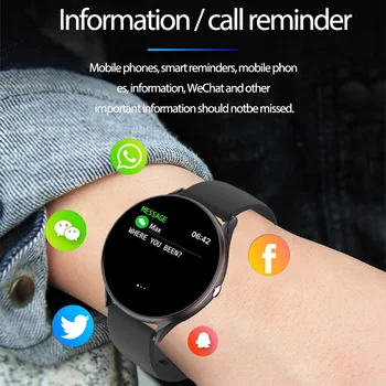 LIGE 2020 Naujas Pilnas Touch Screen Smart Watch Moterų, vyrų, Sportas, Širdies ritmas, Kraujo Spaudimas Vandeniui Smartwatch relojes inteligentes
