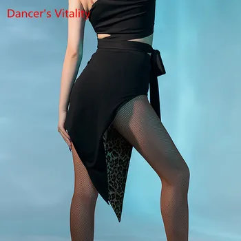 Lotynų dancewear padalinta sijonas moterų suaugusiųjų praktikos drabužius konkurencijos drabužius profesionalaus šokio spektaklis drabužiai