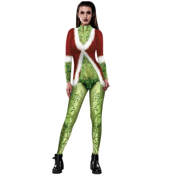 Mados Kalėdų Santa Grinch Kostiumai Poison Ivy 3D Atspausdintas Kostiumai Bodysuit Anime Cosplay Kostiumų Eksploatacinių savybių Drabužiai