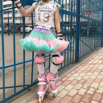 Mados Purus Šifono Pettiskirts tutu Kūdikių Mergaičių Sijonai Princesė sijonas šokių drabužiai Šalies drabužių Visu dydžiu 12M-18T