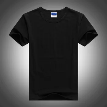 Mados Vyrų Tshirts juoda vientisos spalvos Medvilnės Naujų Berniukai, O kaklo Harajuku plius dydžio Marškinėlius