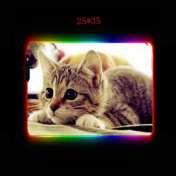 Mairuige Mielas Naminių Kačių LED Spalva Apšvietimas RGB Greitojo Čiuožimo Didelis Žaidimų Pelės Mygtukai Sutirštės Vandeniui ir Patvarus Lentelė Kilimėlis