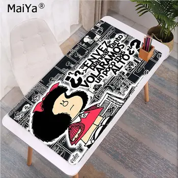 Maiya Aukščiausios Kokybės Animacinių Filmų Mafalda Guma Pelės Patvarus Darbalaukio Kilimėlis Nemokamas Pristatymas Didelis, Mouse Pad Klaviatūros Kilimėlis