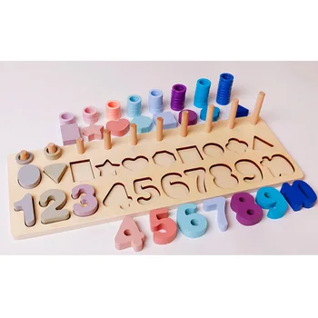 Mediniai Makaron Skaitmeninis medienos numeris Valdybos Darželio Mokymo priemones, skirtas Intelektinės Vaikų Žaislai Didmeninė