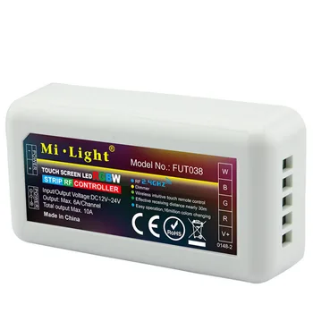 MIlight FUT038 2.4 GHz, 4-Zona RGBW LED Juostos Valdiklis 6A/Channel 12~24V Belaidžio visa produkcija Maks.10A RGBW LED Valdiklis