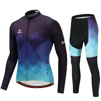 MILOTO žiemą dviračiais drabužių maillot ciclismo šilumos vilnos ilgas rinkiniai 2019 vyrų kalnų dviračių kostiumai lenktynių, važinėjimas dviračiu rinkiniai