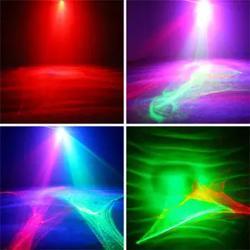 Mini IR Nuotolinio Raudonos, Žalios Aurora Lazerio Šviesos & 3W RGB LED Ripple Sumaišyti Projektoriaus Lempa Šalis, Diskoteka Etapas Rodo, DJ, Vestuves Apšvietimas