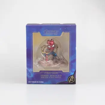 Mini KIAUŠINIŲ Ataka Serija Marvel Spiderman Ironman Thanos Keršytojas Begalybės Karo Geležis Spider 8cm Mielas Paveikslas Modelis, Žaislai Vaikams