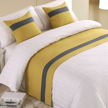 Modernus Paprastumas Stiliaus lova vėliavos Gryna spalva Viešbutis lova uodega rankšluostį Aukštos kokybės stalo runner Įvairių dydžių, Įvairių spalvų vėliavos lova