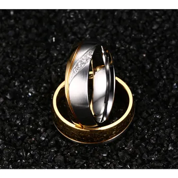 Modyle 2020 Naujas Mados Aukso spalvos Žiedų Moterims Vyro Vestuvinį Žiedą 316l Nerūdijančio Plieno Žada Papuošalai