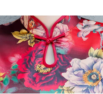 Moterys, Kasdien Kinijos Tradicinės Qipao Cheongsam Trumpas Rankovės 4XL Elegantiškas Moterų Suknelės vakarinę Suknelę