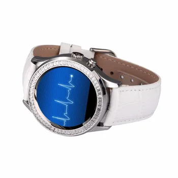 Moterų Diamond Smart laikrodis su Širdies ritmo Monitorius Vandeniui Bluetooth ir Kamera Smartwatch 