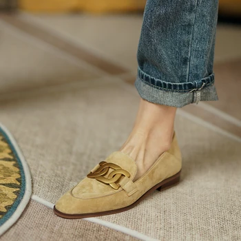 Moterų natūralios verstos odos slip-on butai mokasīni, laisvalaikio minkštas patogus atsitiktinis espadrilles aukštos kokybės ketverių sezono batai